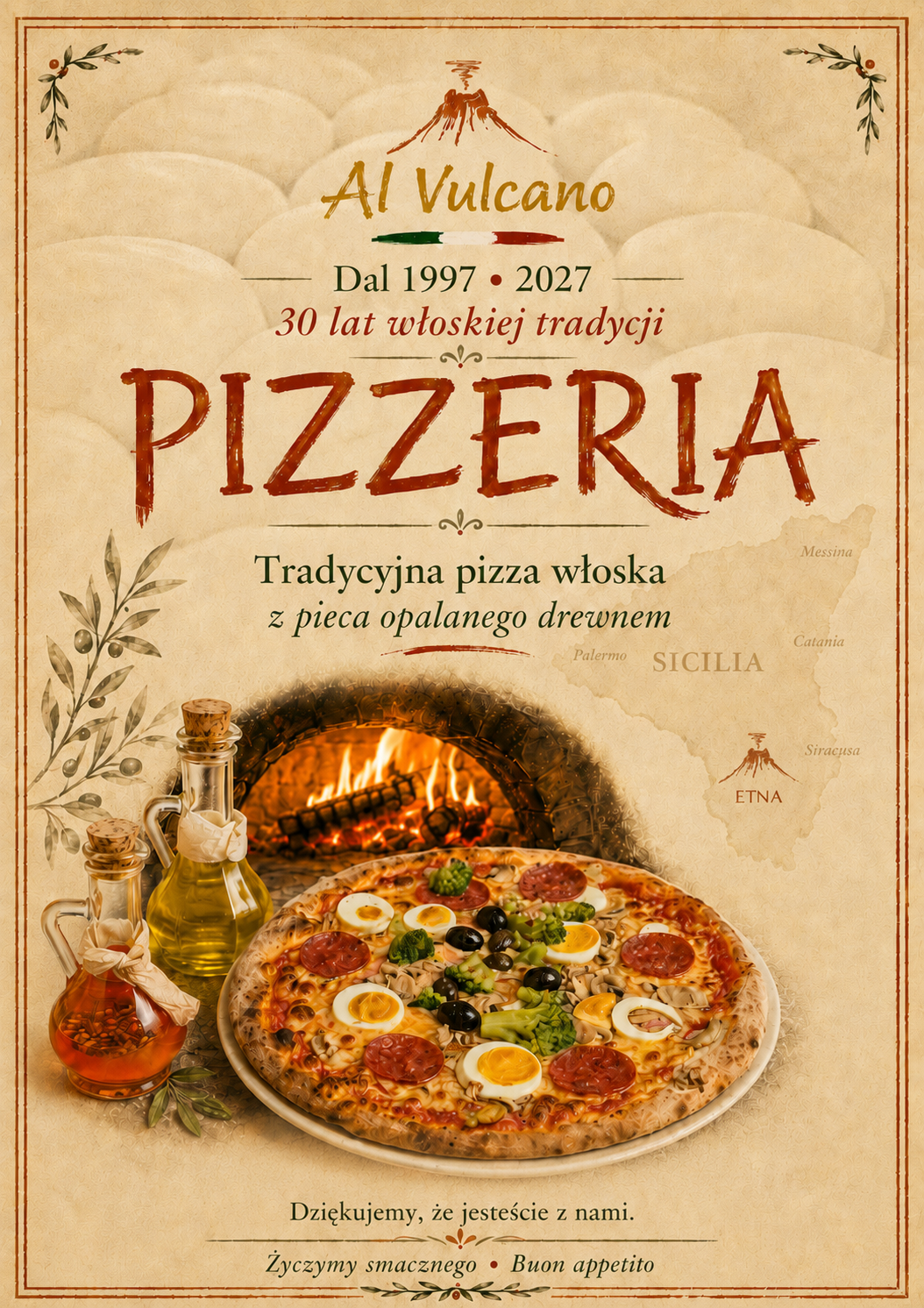 Karta menu Al Vulcano — strona 1